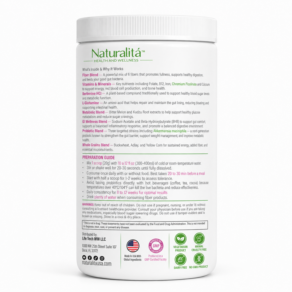 Naturalitá Wellness Fiber Blend – Daily Digestive Support Powder