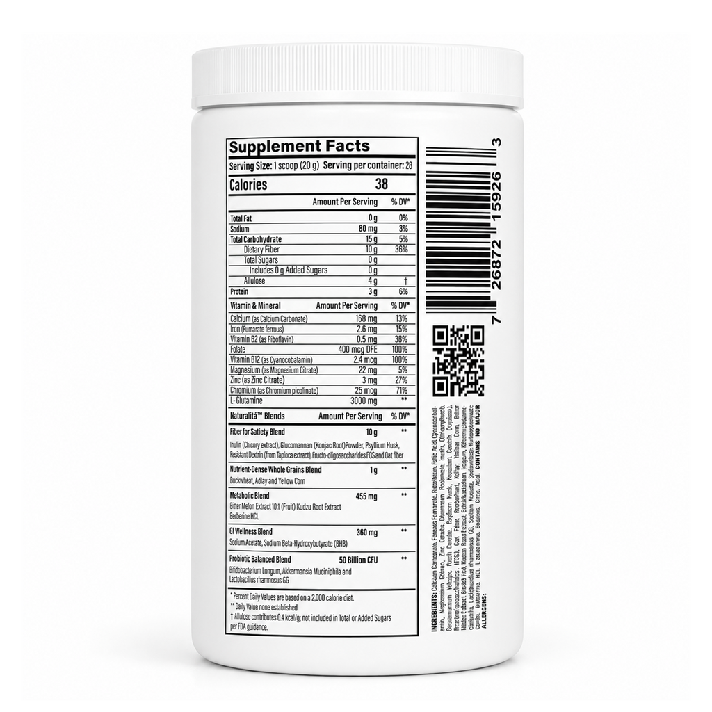 Naturalitá Wellness Fiber Blend – Daily Digestive Support Powder