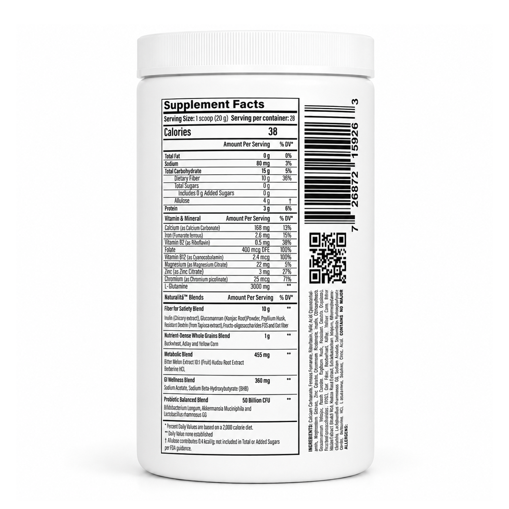 Naturalitá Wellness Fiber Blend – Daily Digestive Support Powder