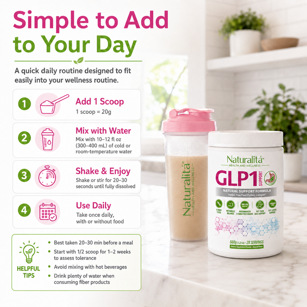 Naturalitá Support Daily Fiber Wellness Blend – Prebiotic & Probiotic Fiber Formula for Daily Use